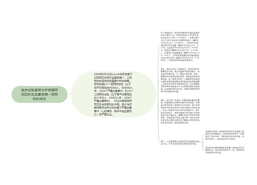 临床试验荟萃分析质疑阿司匹林在血管疾病一级预防的地位