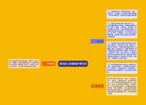 高热病人的基础护理内容