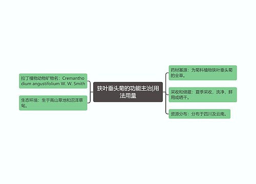 狭叶垂头菊的功能主治|用法用量