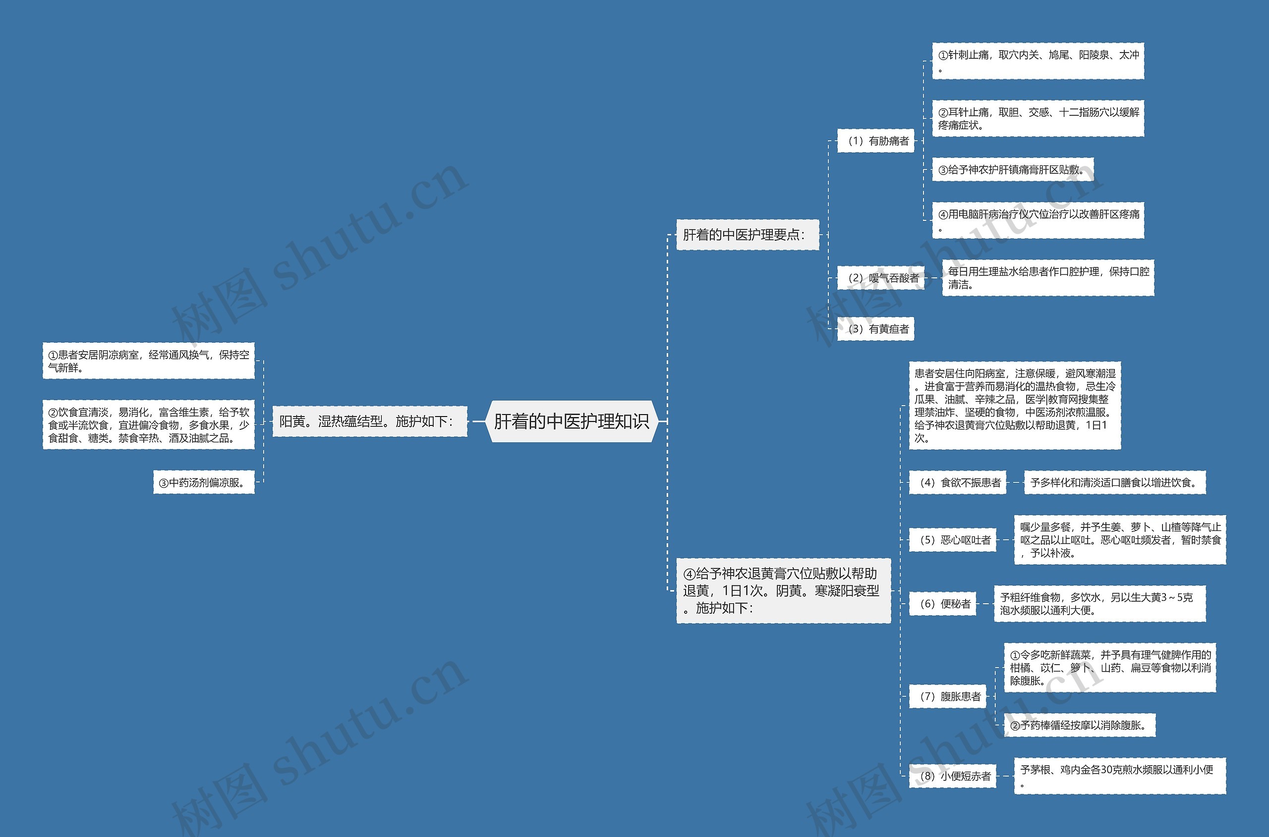 肝着的中医护理知识思维导图