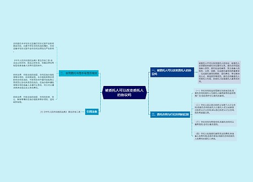 被委托人可以改变委托人的协议吗