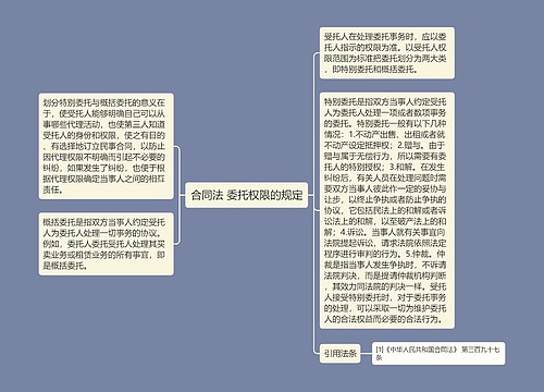 合同法 委托权限的规定