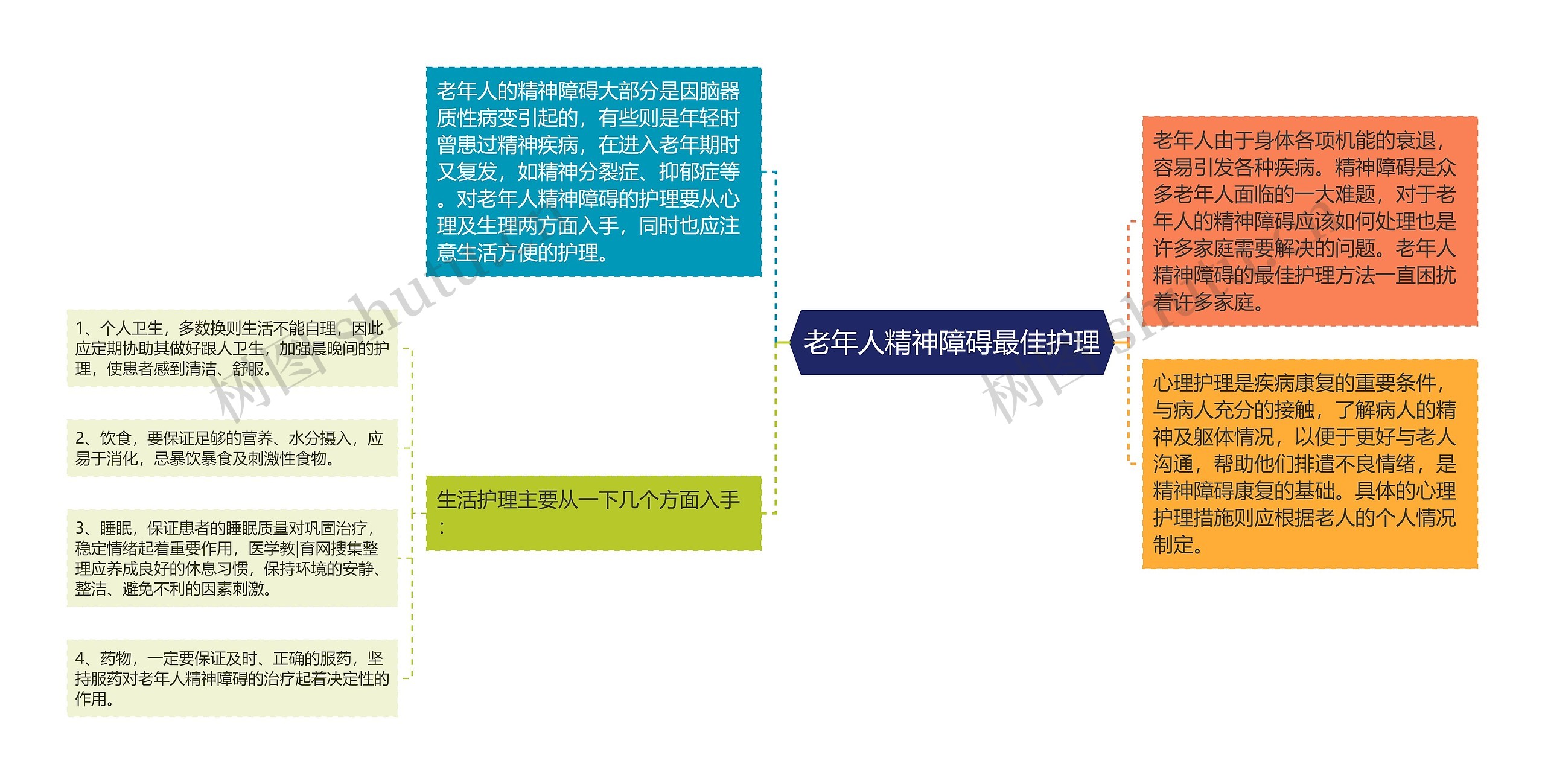 老年人精神障碍最佳护理思维导图