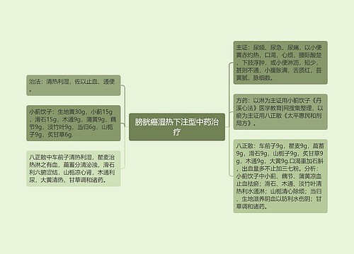 膀胱癌湿热下注型中药治疗