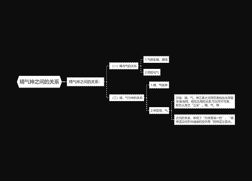 精气神之间的关系