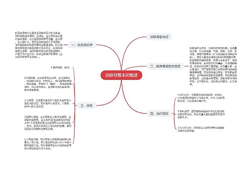 动脉导管未闭概述