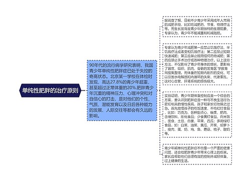 单纯性肥胖的治疗原则