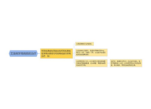 艾滋病牙周病损的治疗