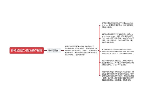 脊神经后支-临床操作指导