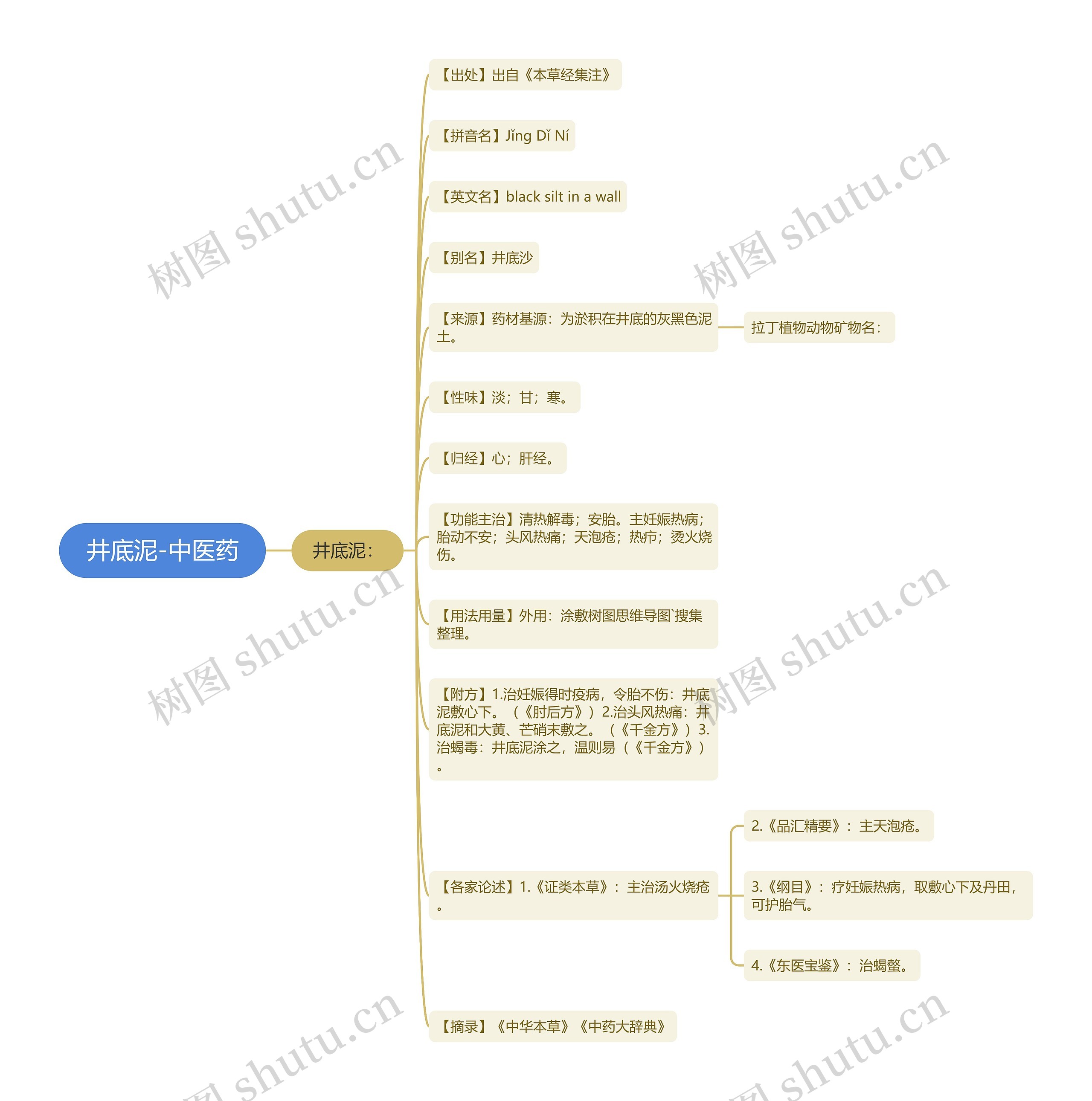 井底泥-中医药思维导图