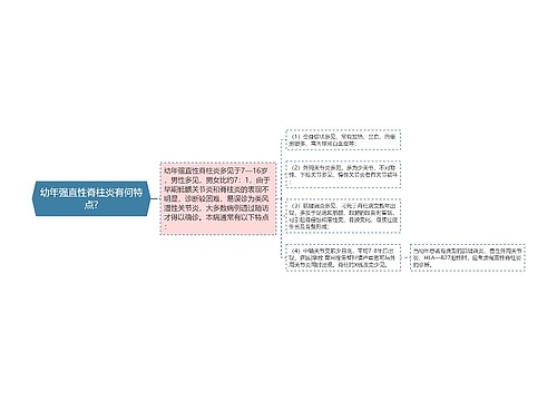 幼年强直性脊柱炎有何特点?