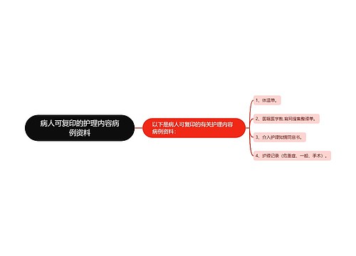 病人可复印的护理内容病例资料