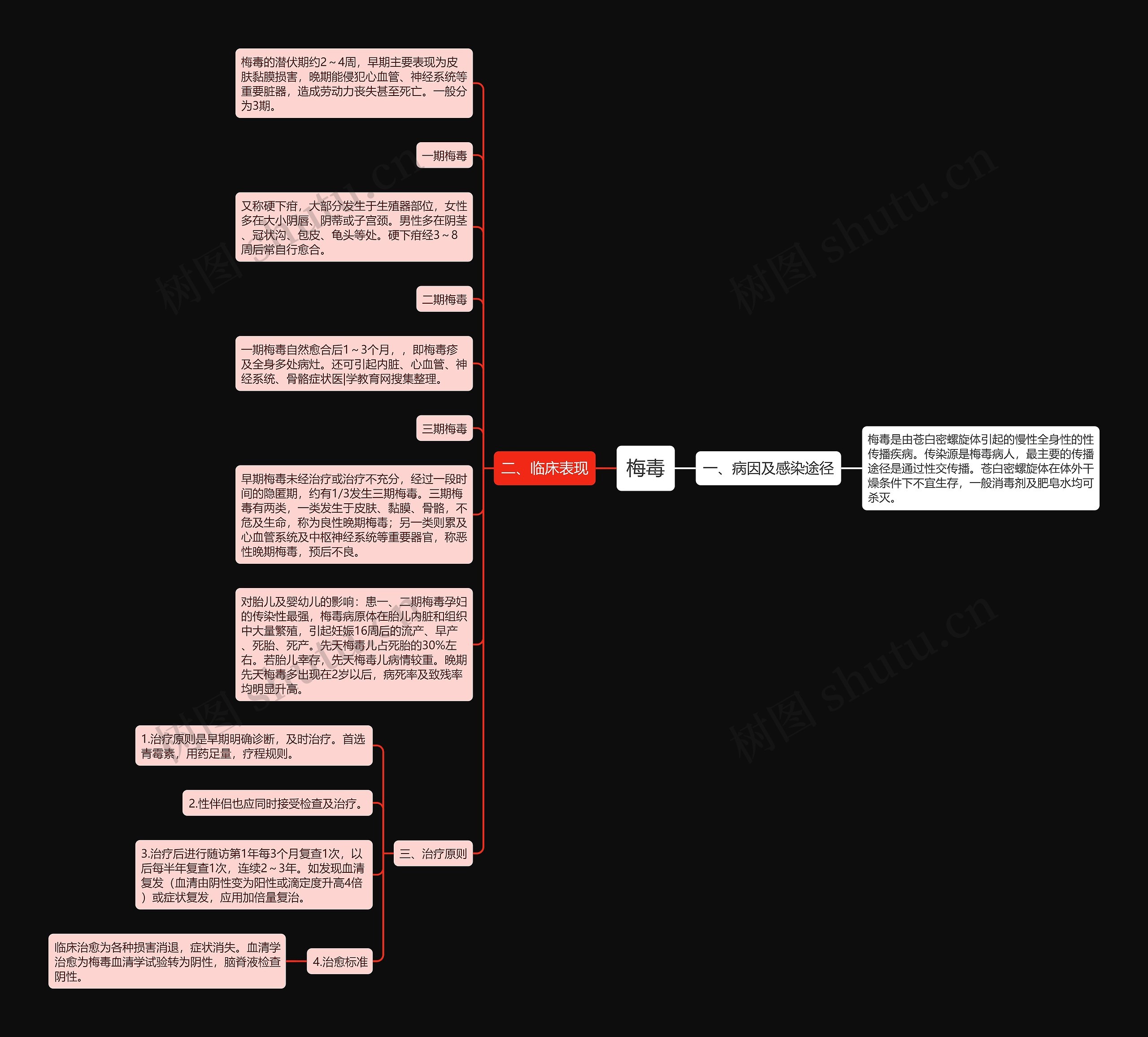 梅毒思维导图