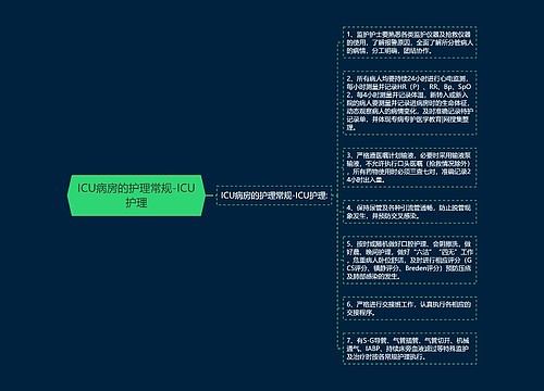 ICU病房的护理常规-ICU护理