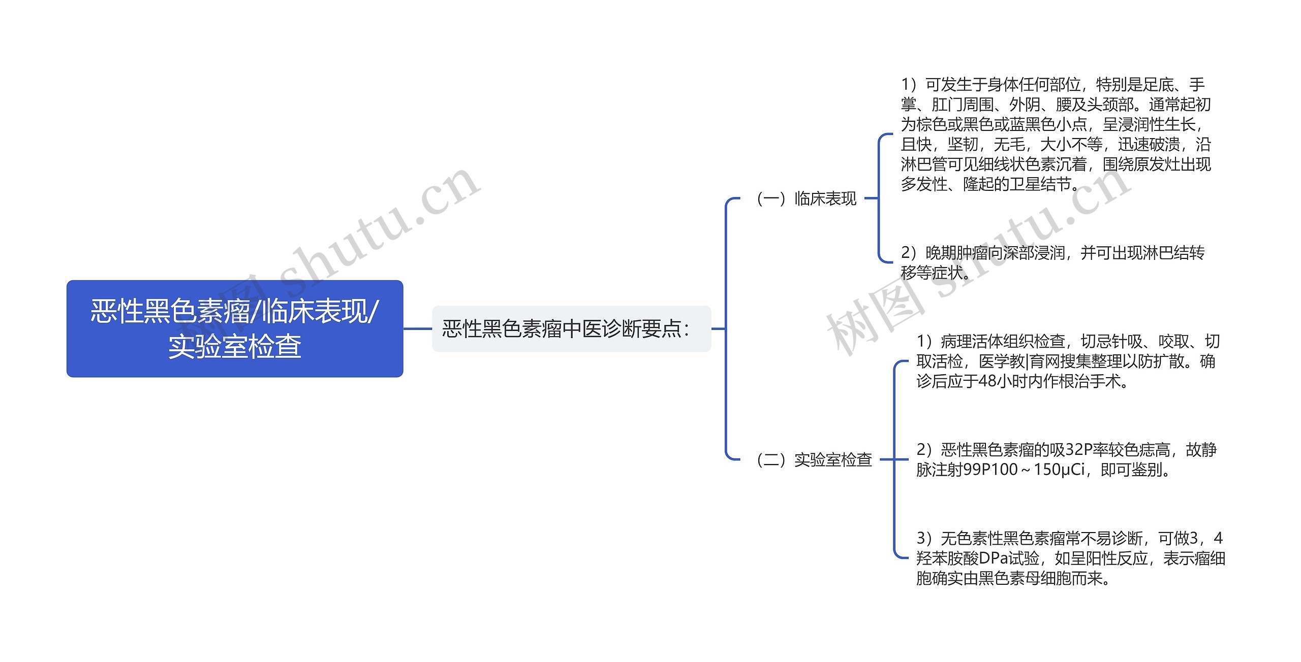 恶性黑色素瘤/临床表现/实验室检查