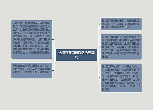 选择好牙刷可以防治牙周病