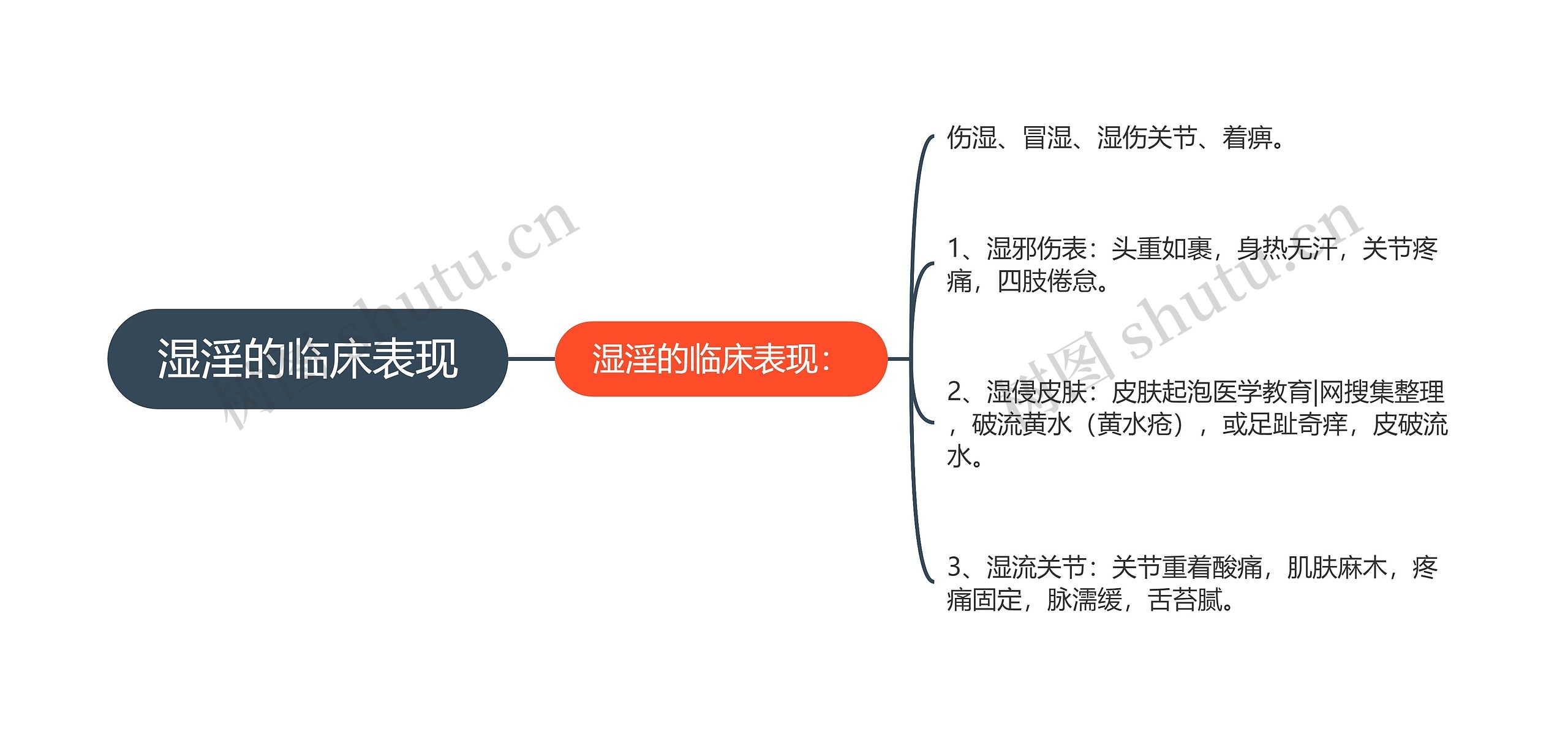 湿淫的临床表现思维导图