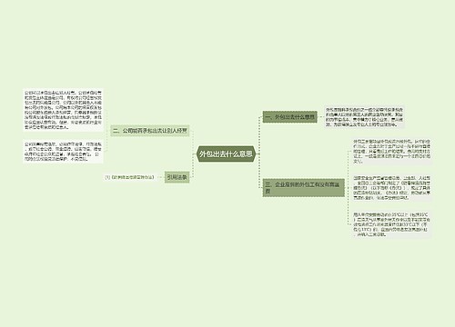 外包出去什么意思