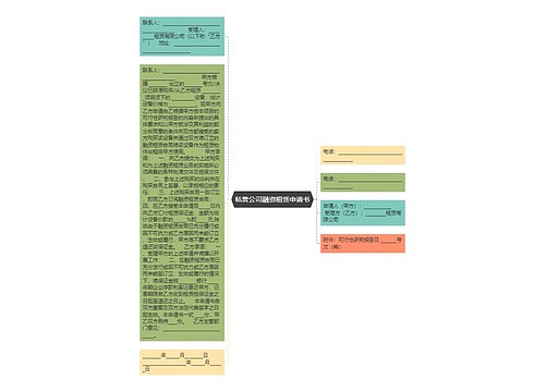 私营公司融资租赁申请书