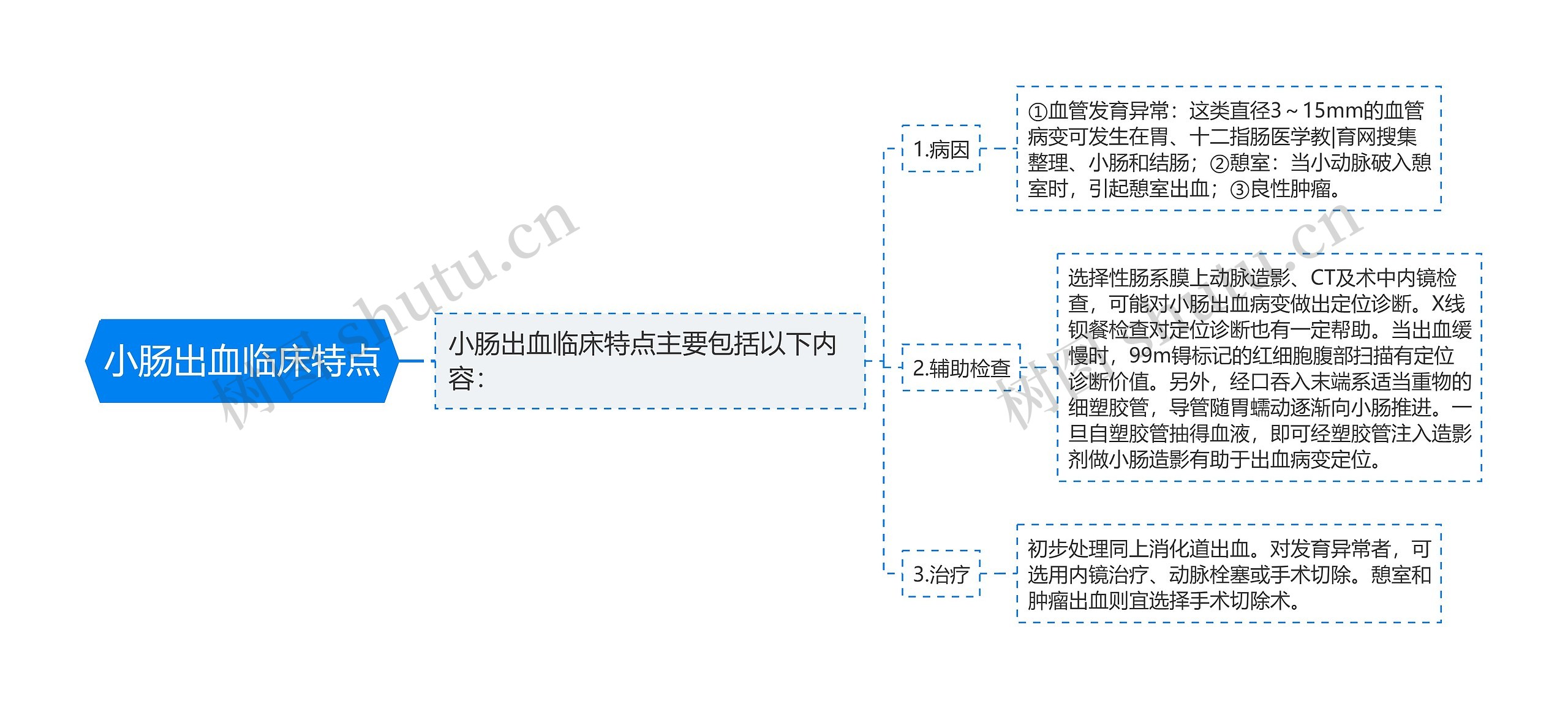 小肠出血临床特点思维导图