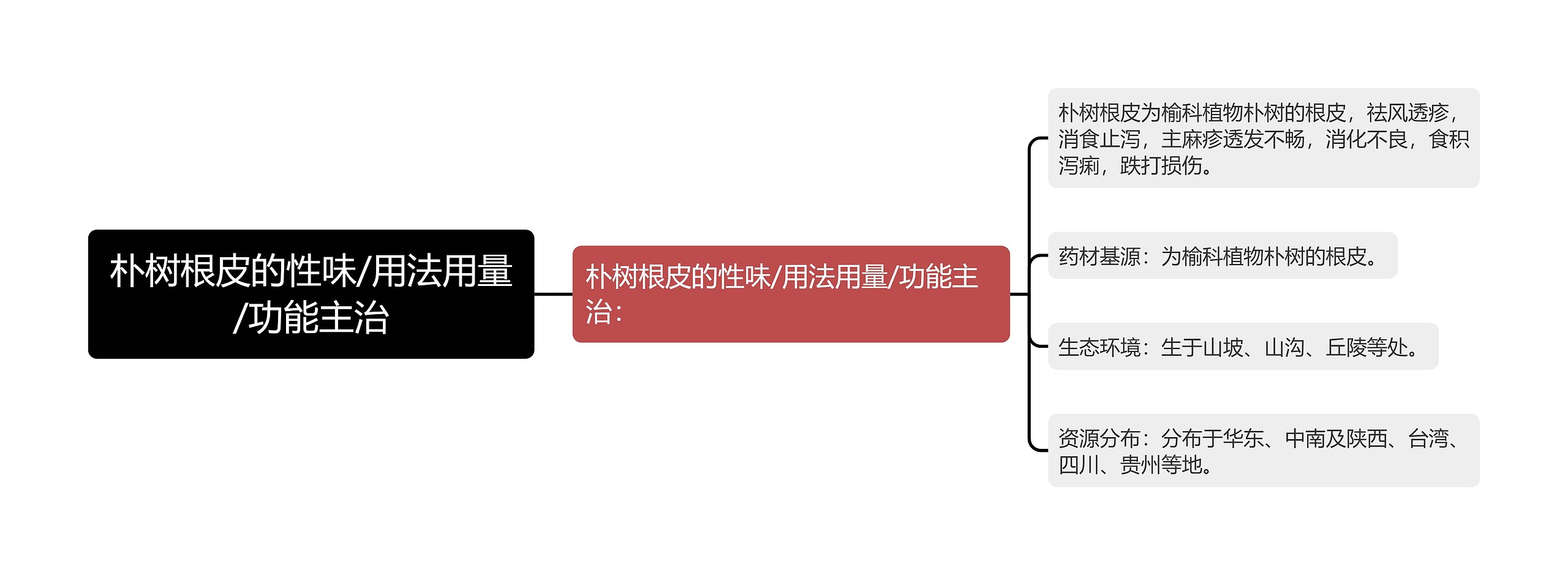 朴树根皮的性味/用法用量/功能主治