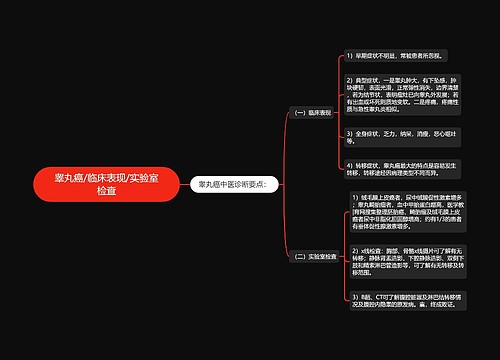 睾丸癌/临床表现/实验室检查