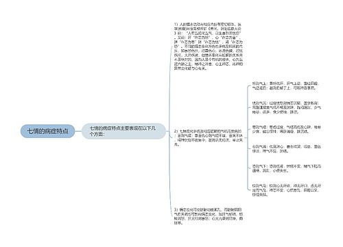 七情的病症特点