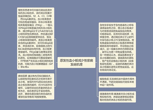 原发性血小板减少性紫癜发病机理