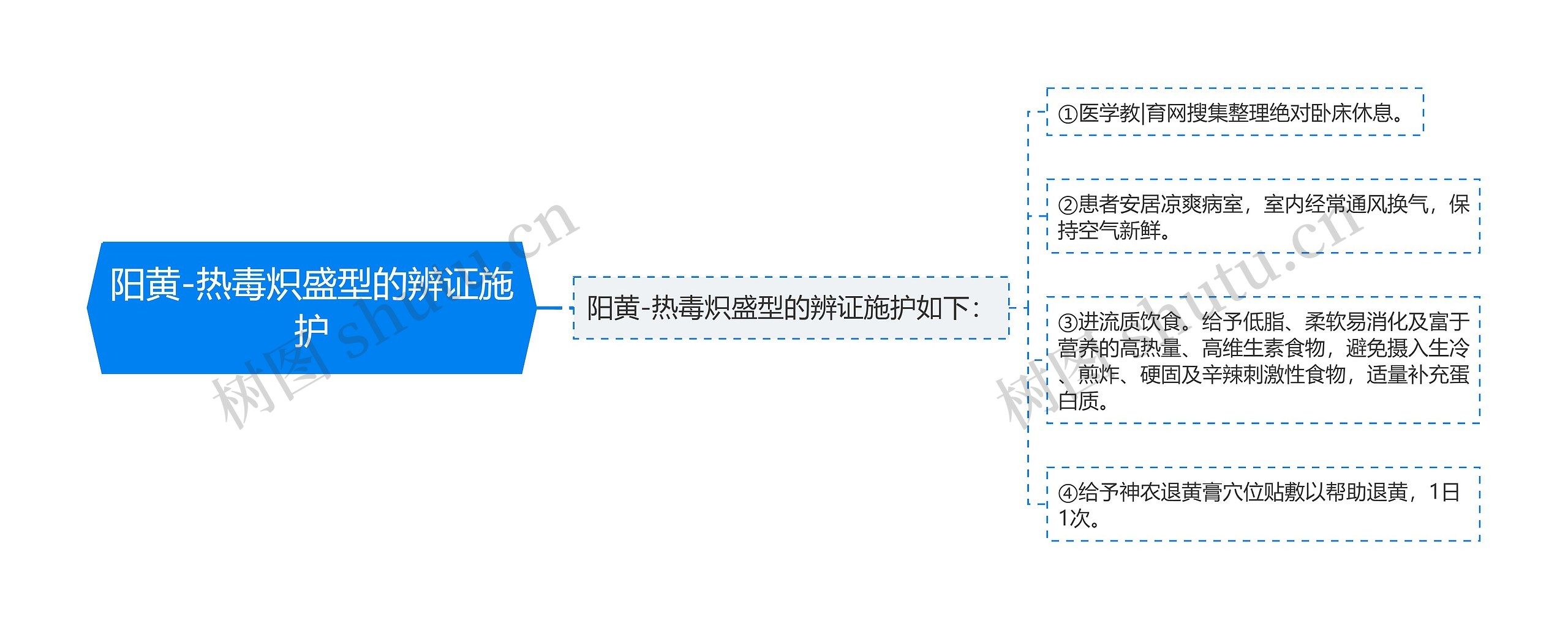 阳黄-热毒炽盛型的辨证施护思维导图