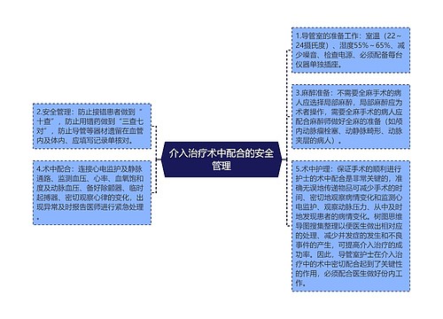 介入治疗术中配合的安全管理