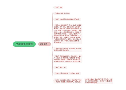 白叶刺根-中医药