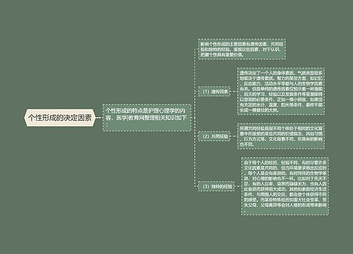 个性形成的决定因素