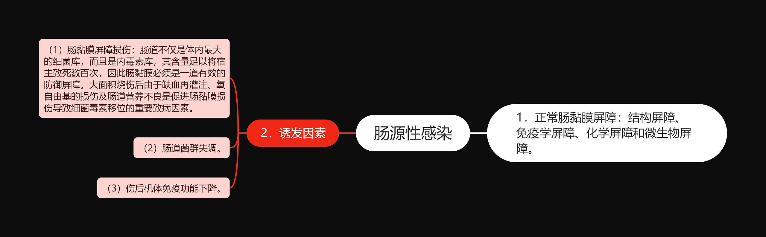 肠源性感染思维导图高清图 肠源性感染思维导图