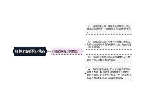 肝性脑病预防措施