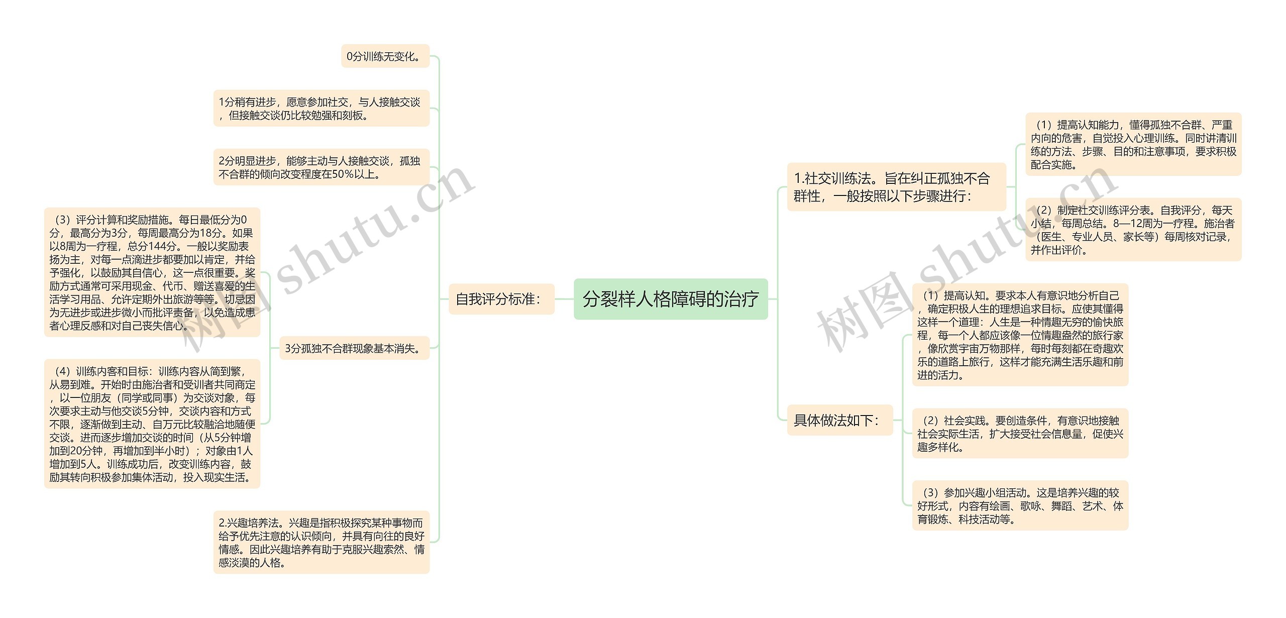 分裂样人格障碍的治疗思维导图