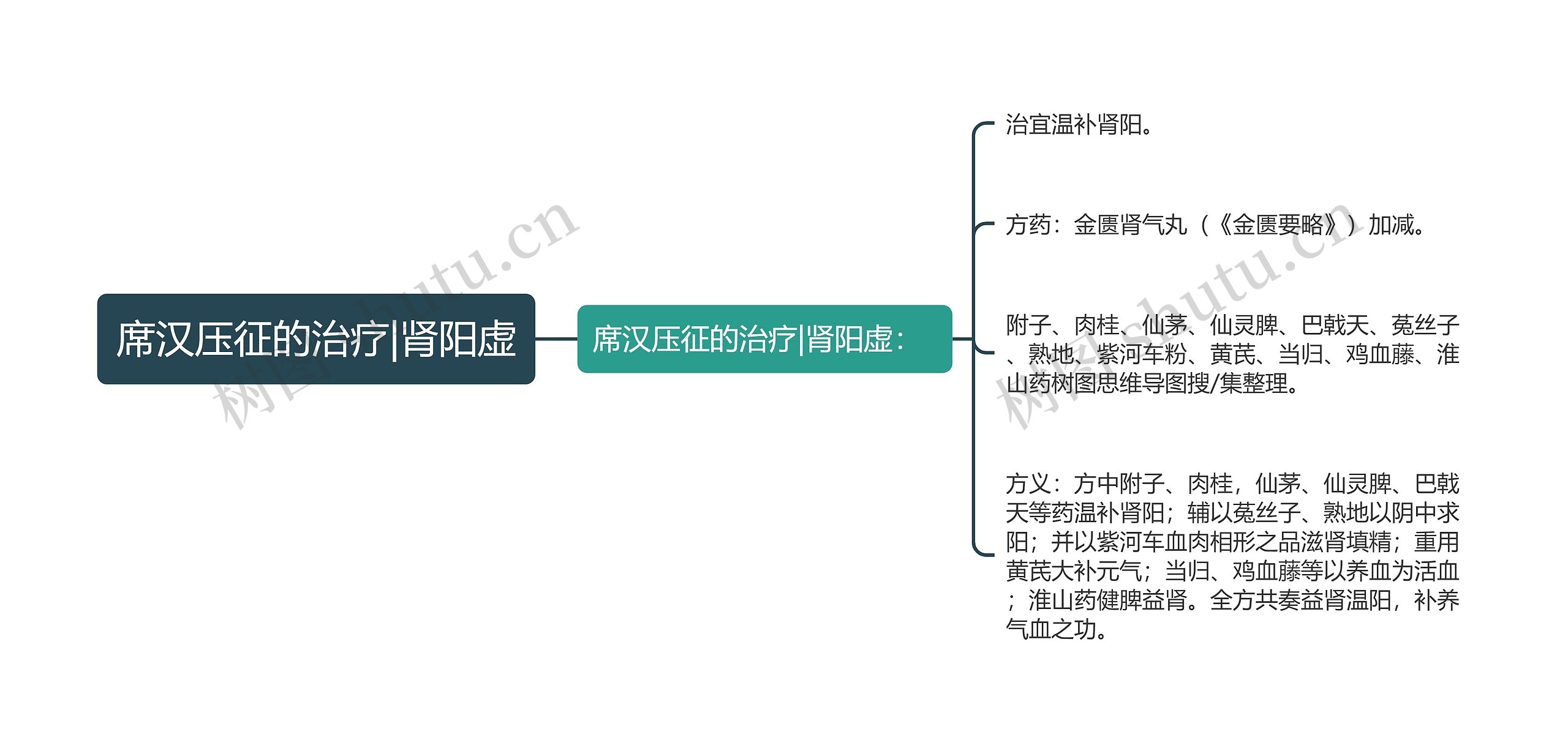 席汉压征的治疗|肾阳虚思维导图