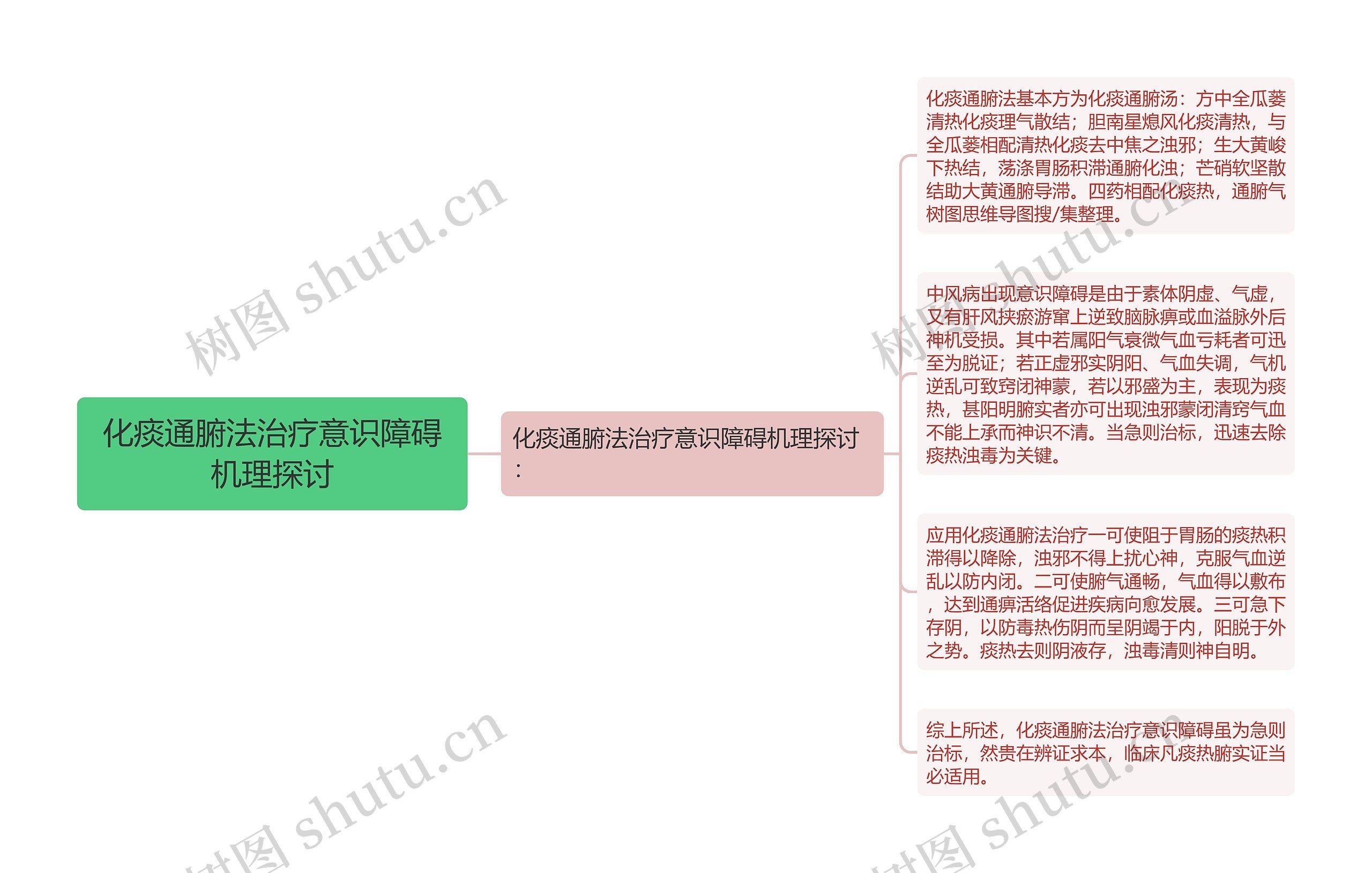 化痰通腑法治疗意识障碍机理探讨思维导图