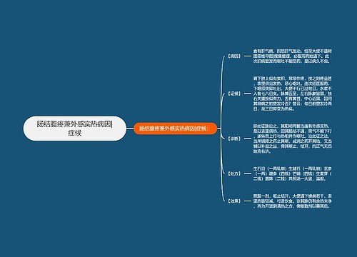 肠结腹疼兼外感实热病因|症候