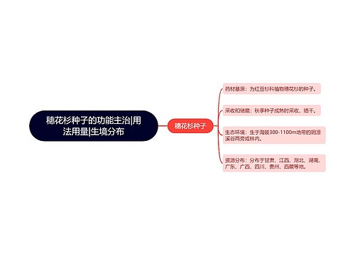 穗花杉种子的功能主治|用法用量|生境分布