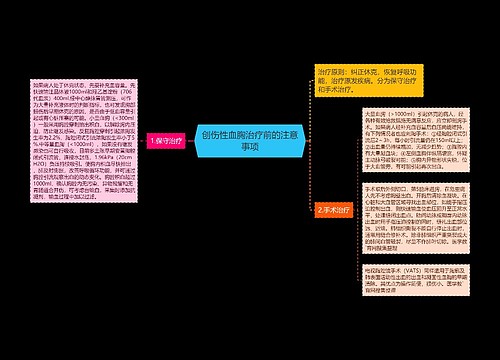 创伤性血胸治疗前的注意事项