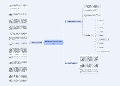 借贷合同的主要条款有哪些