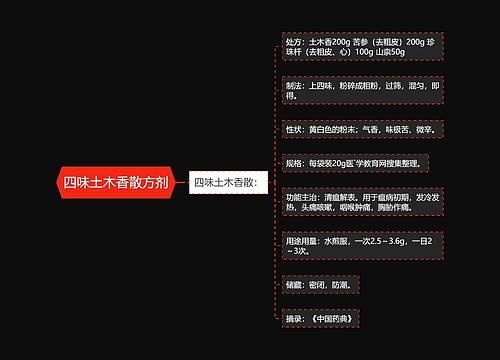 四味土木香散方剂