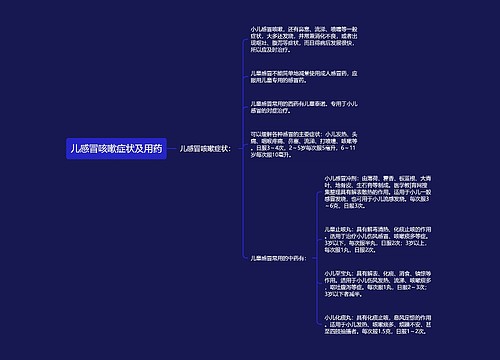 儿感冒咳嗽症状及用药