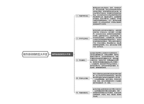 剧烈运动后的五大不宜