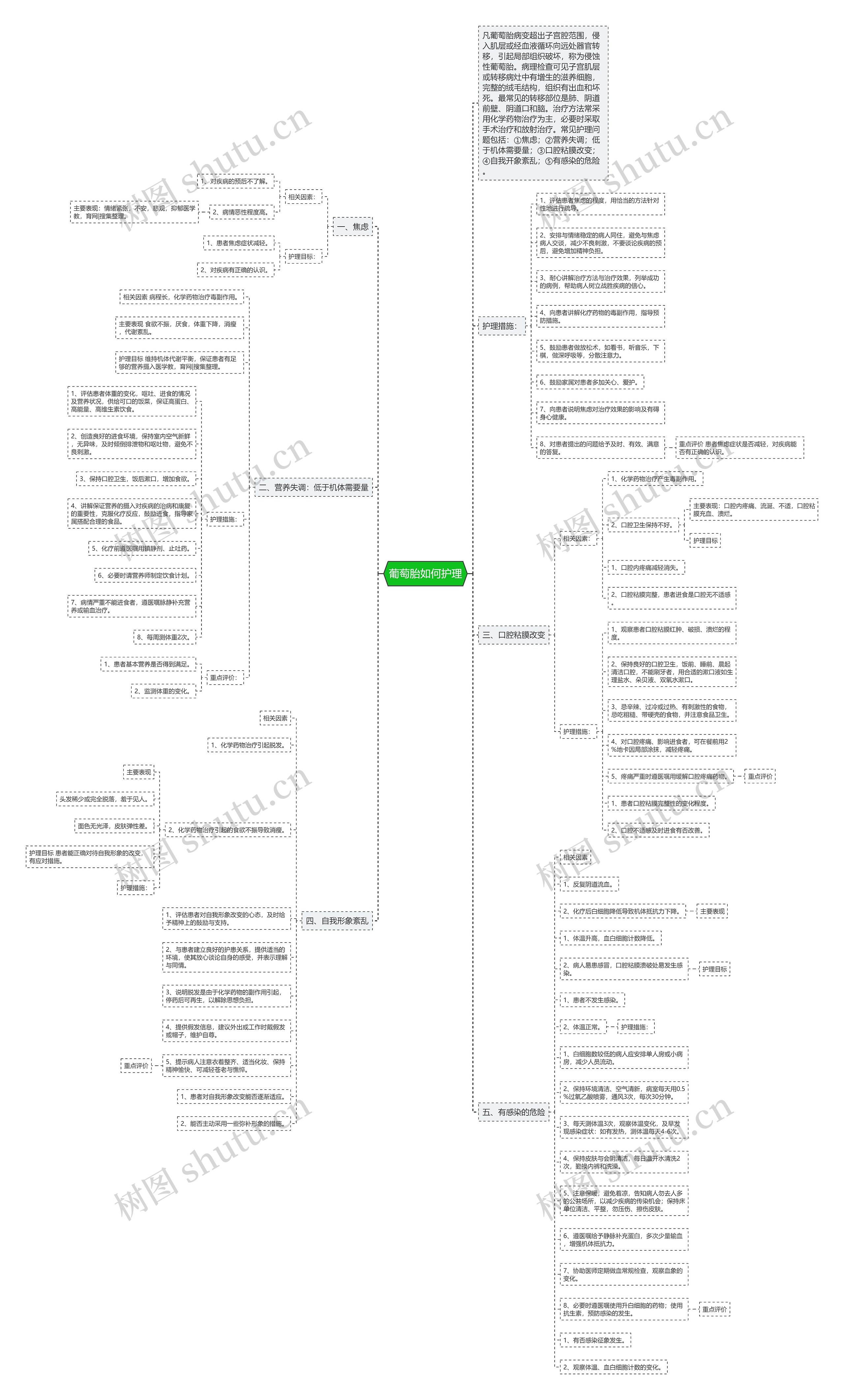 葡萄胎如何护理思维导图