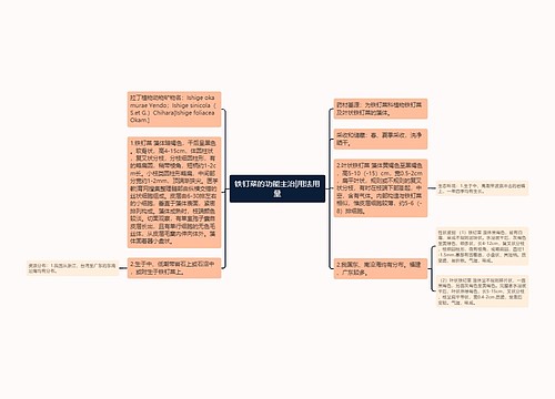 铁钉菜的功能主治|用法用量