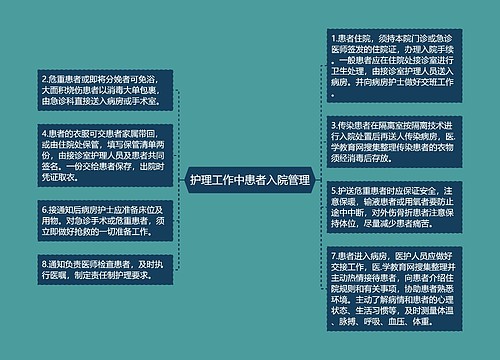 护理工作中患者入院管理