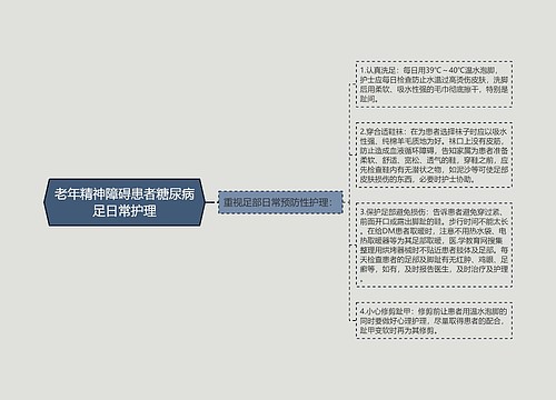 老年精神障碍患者糖尿病足日常护理