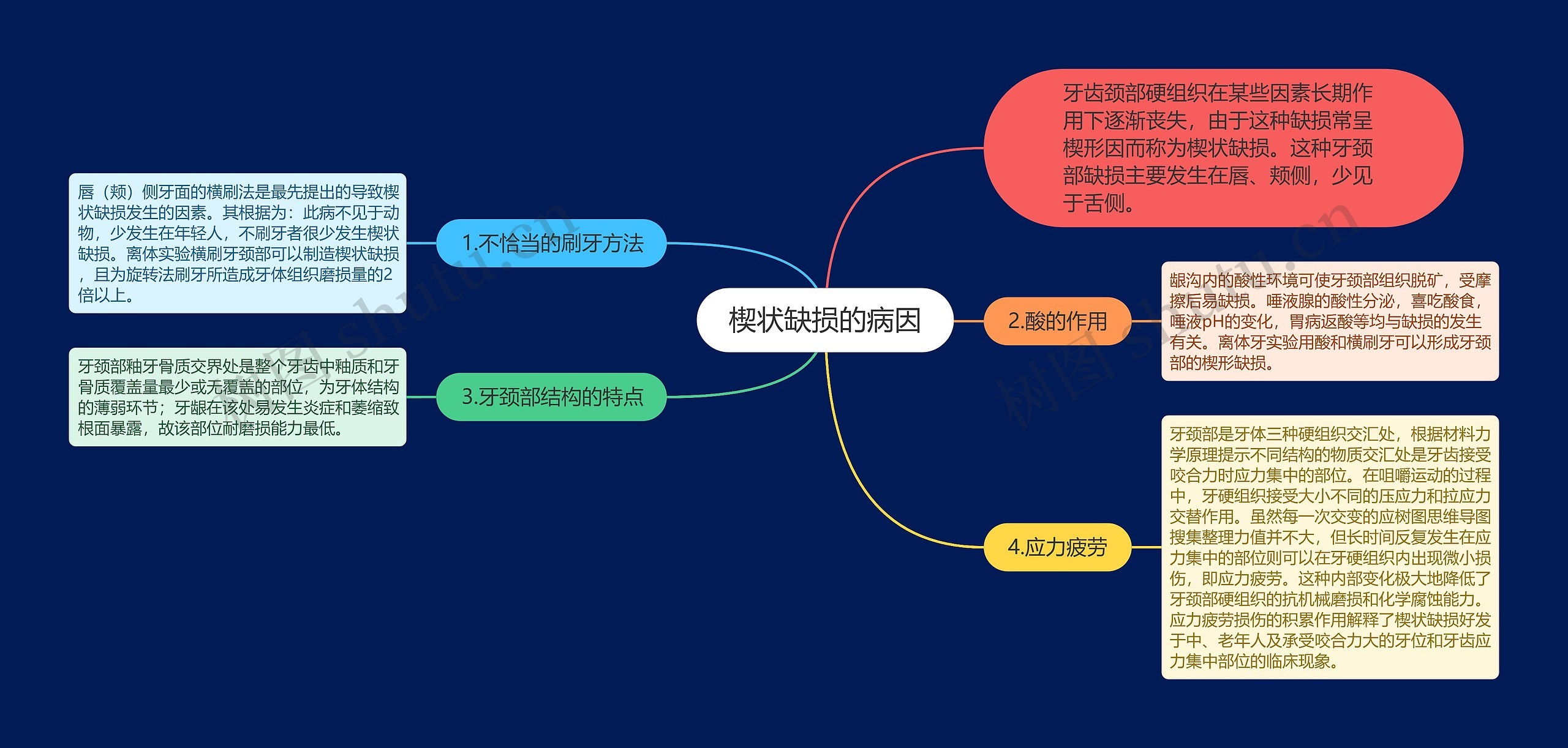 楔状缺损的病因