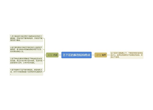 舌下区的解剖结构特点